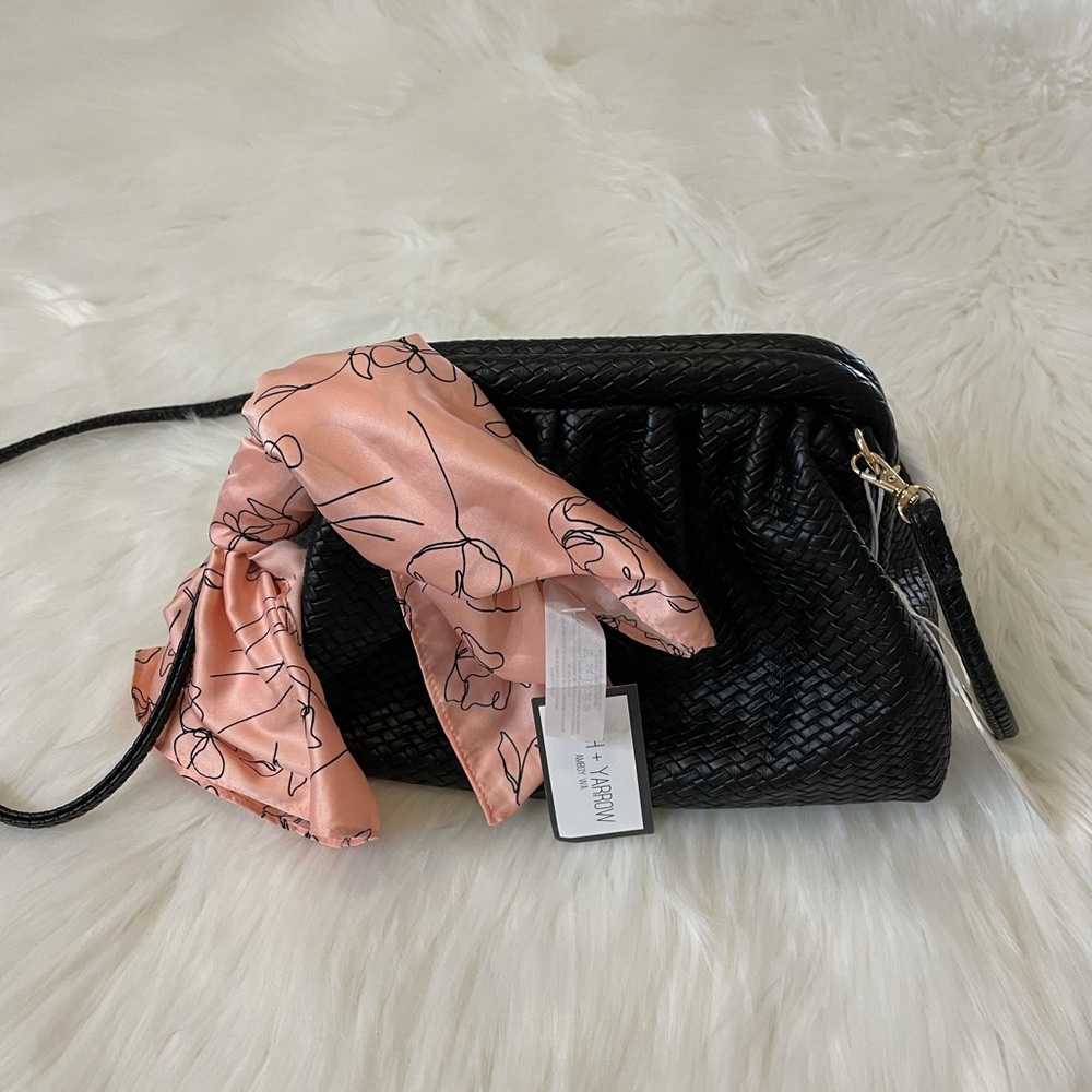 Urban Expressions 100% Vegan Leather Black Crossbody Purse